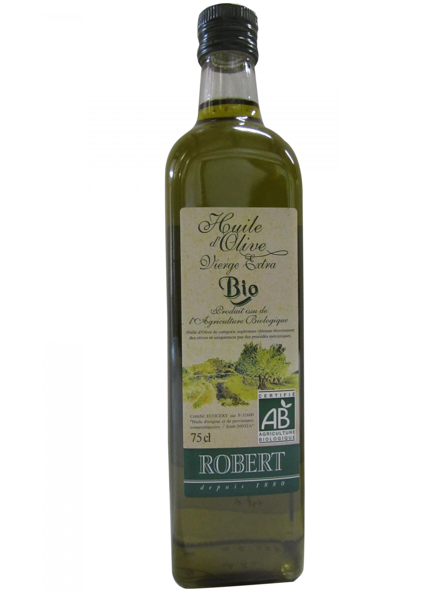 ROBERT Huile d'olive vierge extra bio fruitée non filtrée bidon 2l